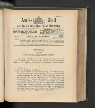 No. 235, 29. September 1916