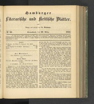 No. 26. 29. März 1851