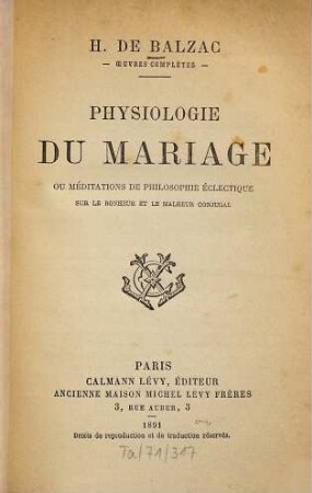 Oeuvres complètes, 1