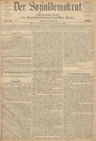 No 39. Sonntag, 26. September. 1880.
