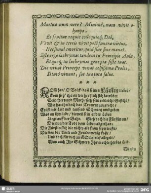 Kom[m] her, O Volck daß seinen Fürsten liebet ...