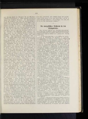 Die evangelischen Missionen in den Schutzgebieten