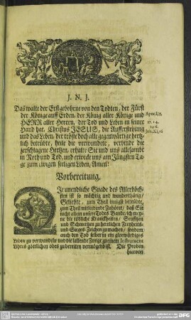 Leichenpredigt : Frommer Christen Himmel auf Erden, Vorbereitung, Text, Eingang, Abhandlung, Gebrauch