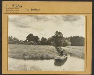 Fährmann in Burg im Spreewald. : Čołmar w Bórkowach.