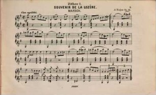 Souvenir de la Lozère : Marsch für 2 Zithern ; op. 12