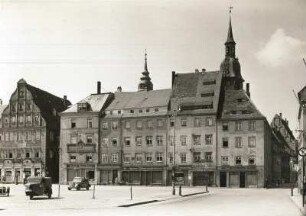 Westseite des Obermarktes : Freiberg (Sachsen), Westseite des Obermarktes
