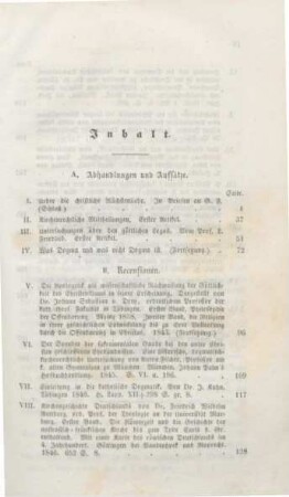 III-IV Inhaltsverzeichnis