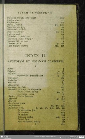 Index II. Auctorum Et Hominum Clarorum
