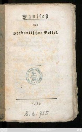 Manifest des Brabantischen Volkes