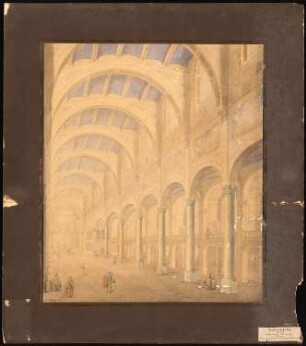 Protestantische Kirche, Karlsruhe: Perspektivische Innenansicht