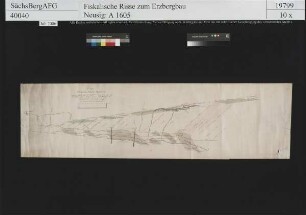 Kurprinz Friedrich August Erbstolln bei Großschirma, Eintreffen des Erzfalles des Ludwig Spatganges auf den Drei Prinzen Spatgang