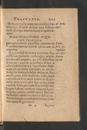 Peregrinationis Equestris Praecepta.