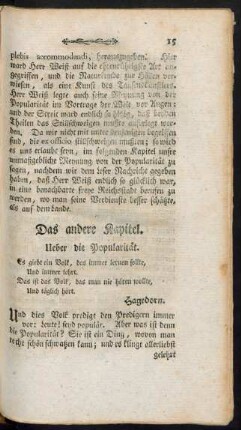 Das andere Kapitel. Ueber die Popularität.