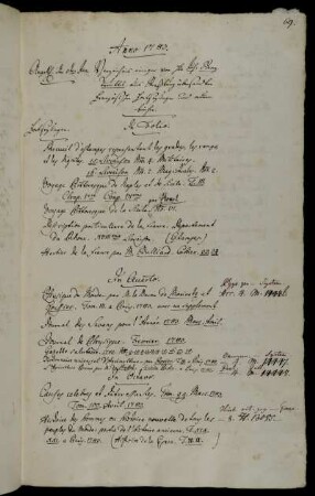 Verzeichniß einiger von Hhn Joh. Georg Treuttel aus Straßburg übersandten französischen Fortsetzungen und neuen Bücher.