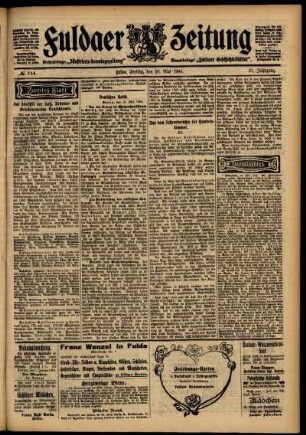 Zweite Ausgabe vom Freitag, den 20. Mai 1904.