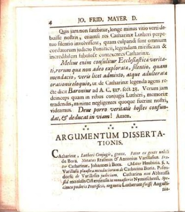 Argumentum Dissertationis.