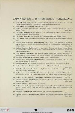Japanisches u. Chinesisches Porzellan (Nr. 441-490)