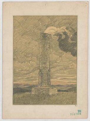 Fischer, Theodor; Tübingen; Bismarcksäule - Perspektive