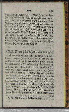 XXIII. Seine häuslichen Verbindungen