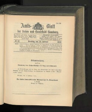 No. 41, 22. Februar 1916