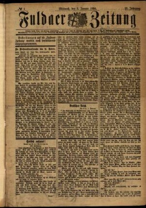Ausgabe vom Mittwoch, den 03. Januar 1894.