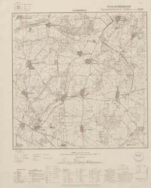 2938 Lindenberg, Topographische Karte 1:25000 (4cm - Karte)