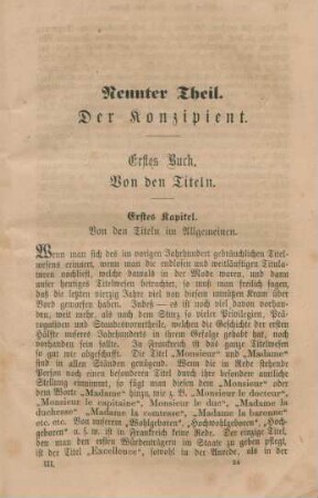 Neunter Theil. Der Konzipient