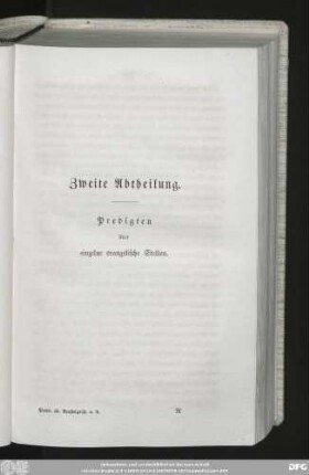 Zweite Abtheilung. Predigten über einzelne evangelische Stellen.