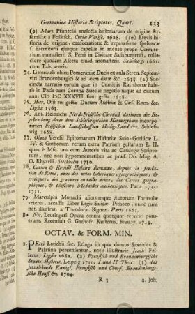 133-143, Octav. & Form. Min.