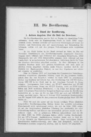 III. Die Bevölkerung.