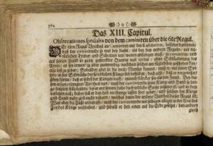 Das XIII. Capitul. Observationes speciales von dem caminiren über die 6te Regul