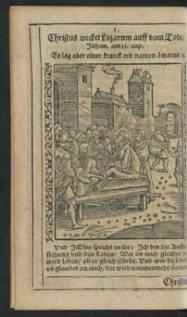 1. Christus wecket Lazarum auff vom Tode/ ...