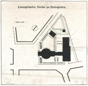 Billing, Hermann; Rheinfelden (Baden-Württemberg); Ev. Kirche - Lageplan