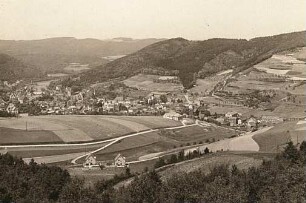 Adenau. Stadtansicht an der Ahr