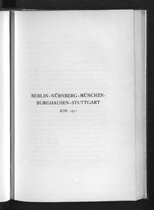 Berlin-Nürnberg-München-Burghausen-Stuttgart Juni 1911