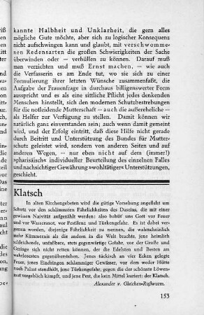 Klatsch
