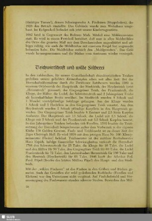 Teichwirtschaft und wilde Fischerei