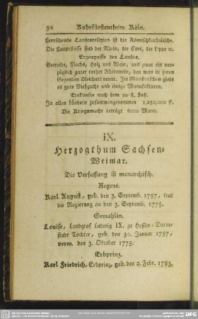 IX. Herzogthum Sachsen-Weimar