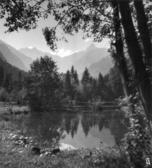 Gebirgssee in den Allgäuer Alpen, wohl unweit des Nebelhorns