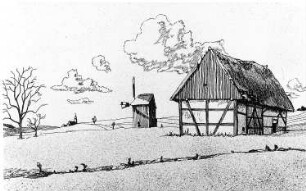 Markersdorf-Friedersdorf. Niedere Windmühle, Zeichnung von Otto Usemann, Febr. 1930, Repro