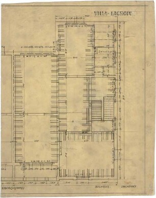 Billing, Hermann; Karlsruhe, Beethovenstr. 2-4; Doppelhaus Williard (Lacroix) - Stober - Grundriss 1. OG