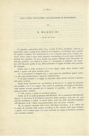 Sulla sfera osculatrice all'essissoide die rivoluzione.