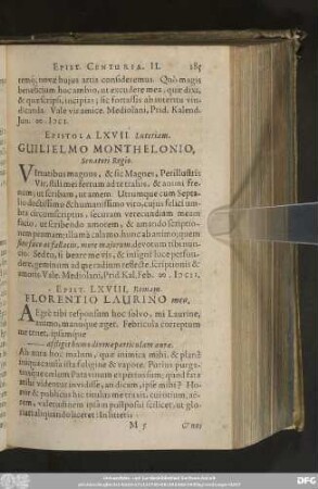 Epist. LXVIII. Romam. Florentio Laurino meo.