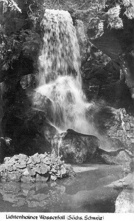 Kirnitzschtal-Lichtenhain. Lichtenhainer Wasserfall, Ansichtskarte