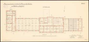 Friedrich-Wilhelms-Universität (Humboldt-Universität) Berlin. Pharmazeutisches Institut in Dahlem: Grundriss 2. Obergeschoss 1:100