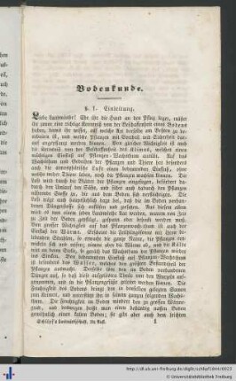 Bodenkunde.