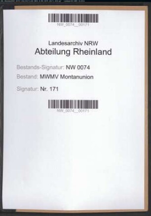 Beziehungen der Montanunion zu Großbritannien, Band 1