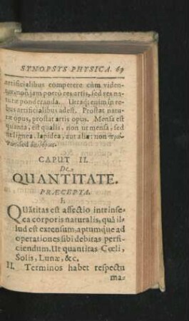 Caput II. De Quantitate.
