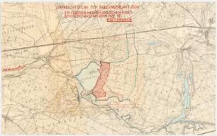 Aufteilungsplan des fürstlich Hardenbergischen Forstbezirks am Dehmsee, Fürstenwalde/Spree: Meßtischkarte 1:25000