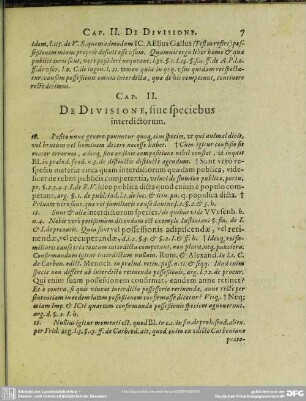 Cap. II. De Divisione, sive speciebus interdictorum